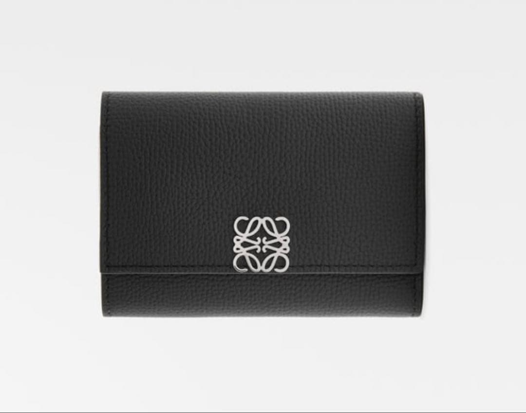 LOEWE アナグラム バーティカル ウォレット スモール ペブルグレインカーフ