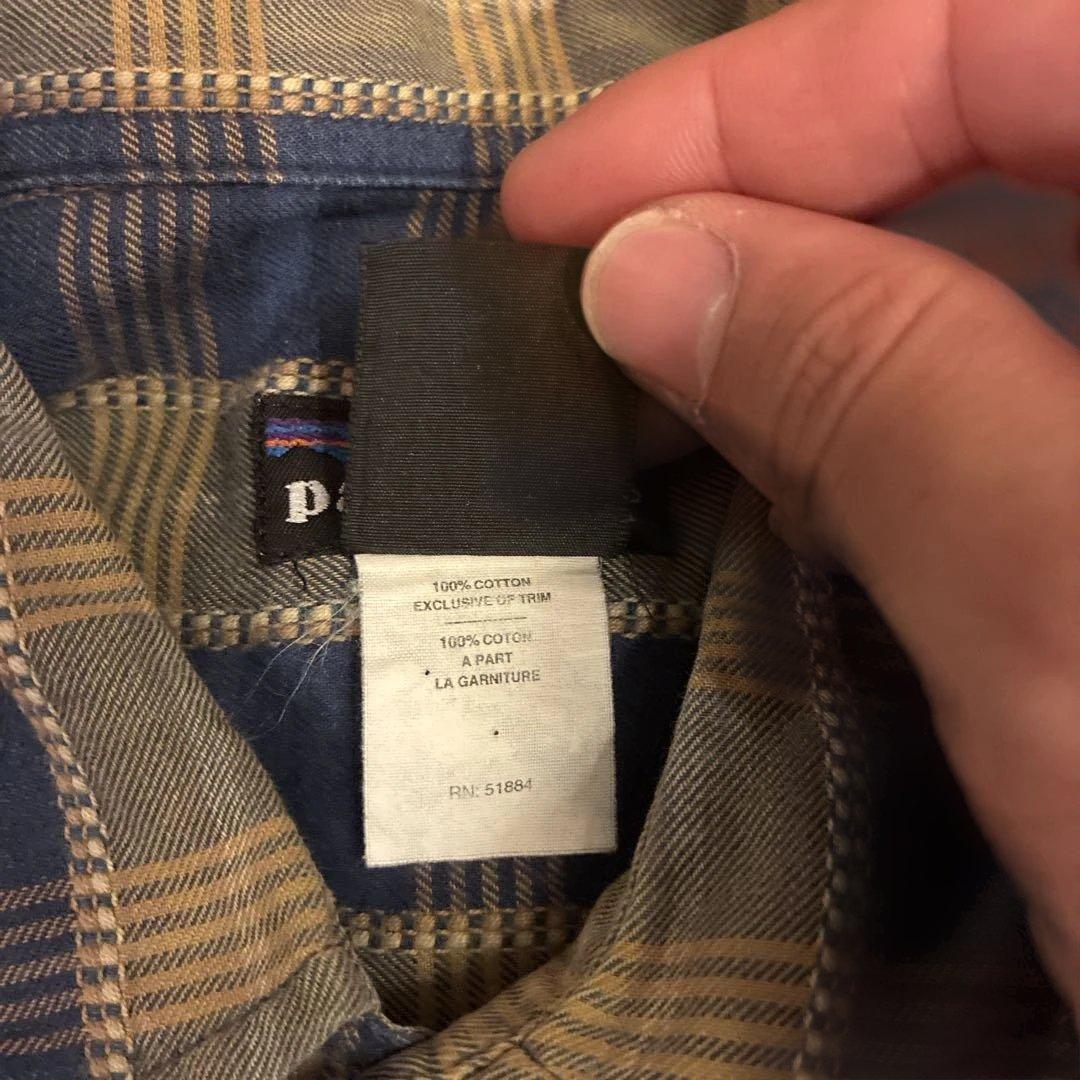 90s patagonia 雪なし　オンブレ　ヘビネル　マチ付き　香港製　シャツ