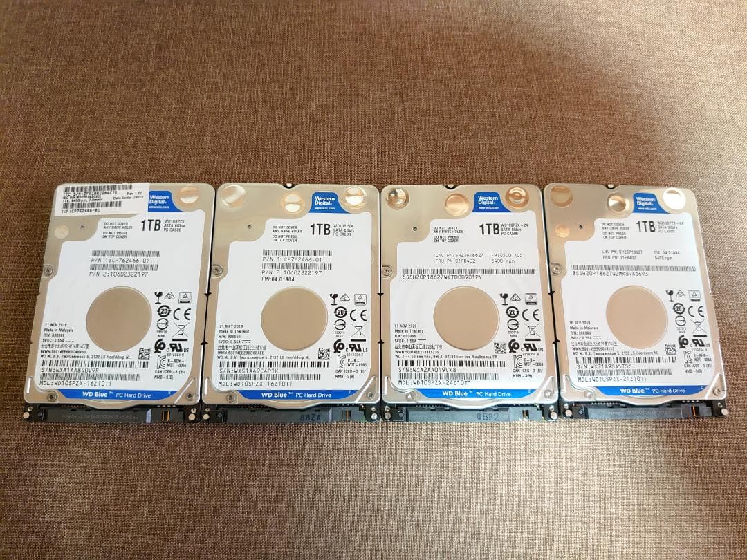 ✨4個セット✨HDD 1000GB✨大容量1TB✨2.5インチ✨01-06