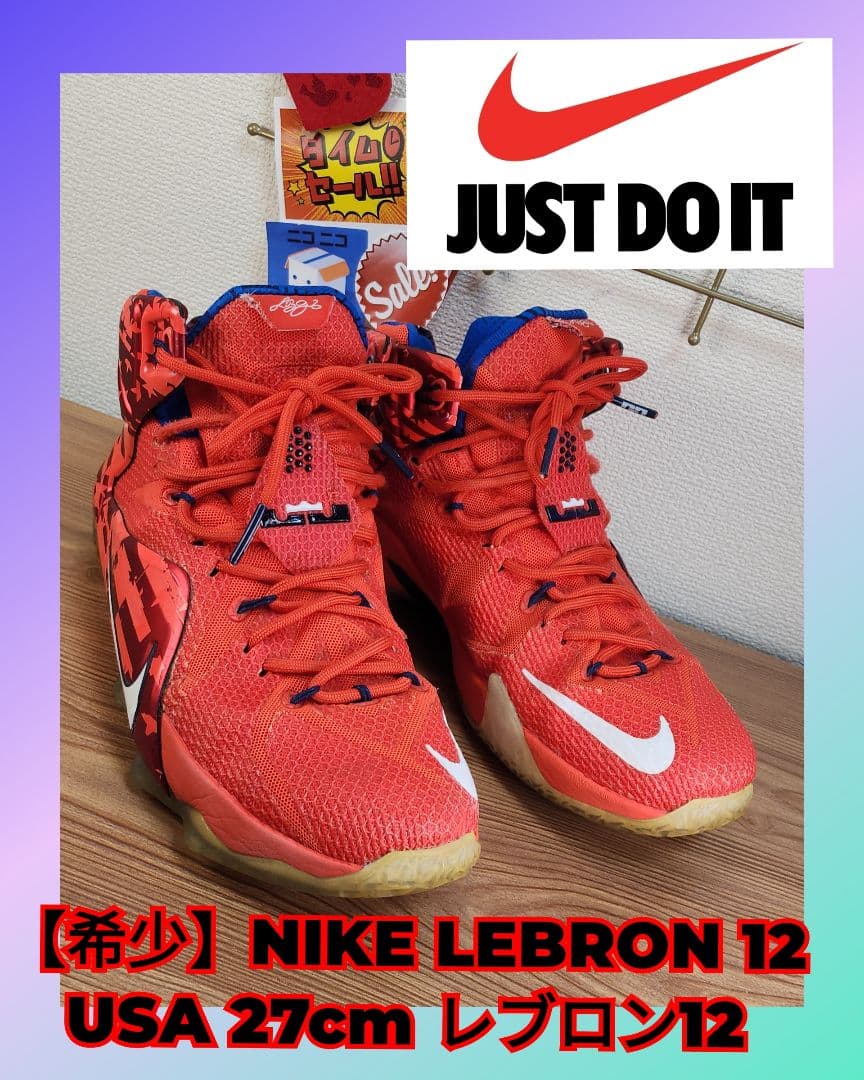 ​【希少】NIKE LEBRON 12 USA 27cm レブロン12
