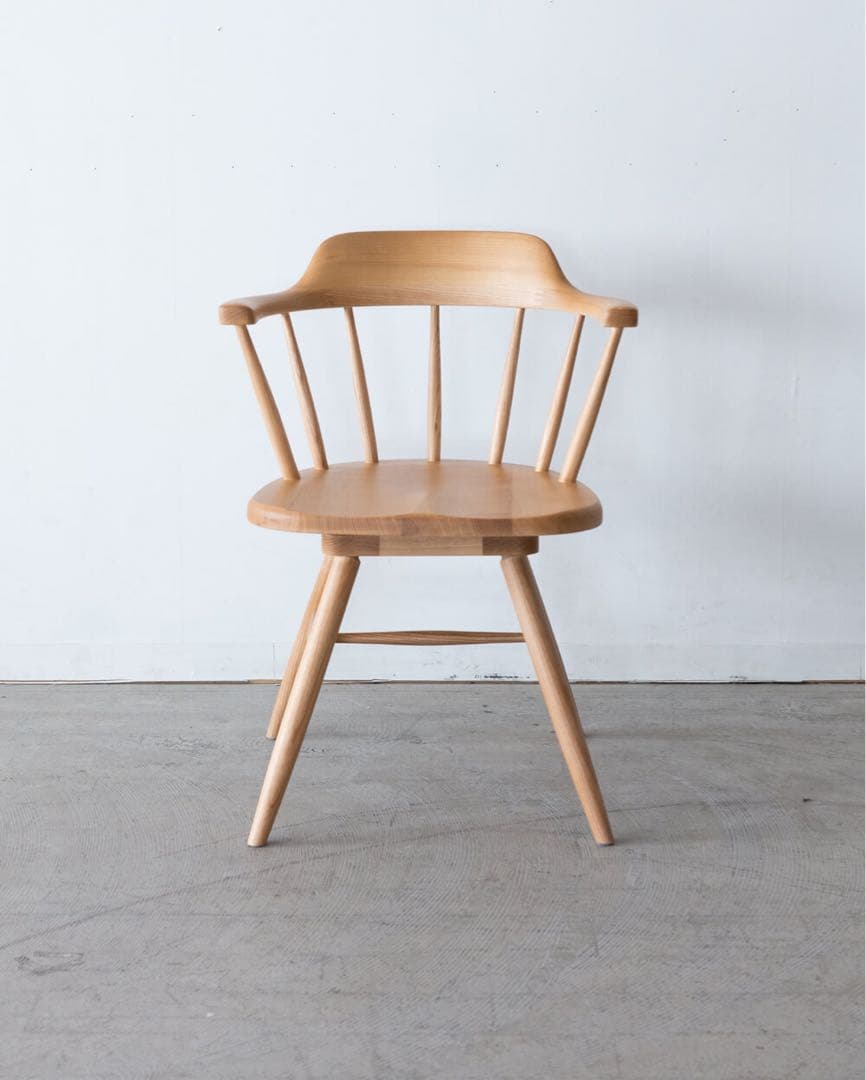 ウィンザーチェア　回転チェア　アッシュ材