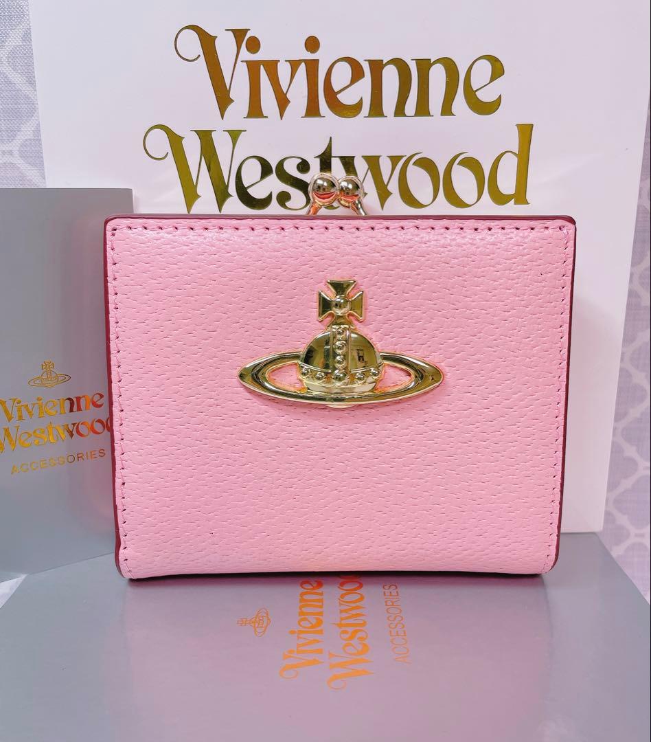 【可憐♡ショッパー付】新品 Vivienne Westwood 二折財布 ピンク