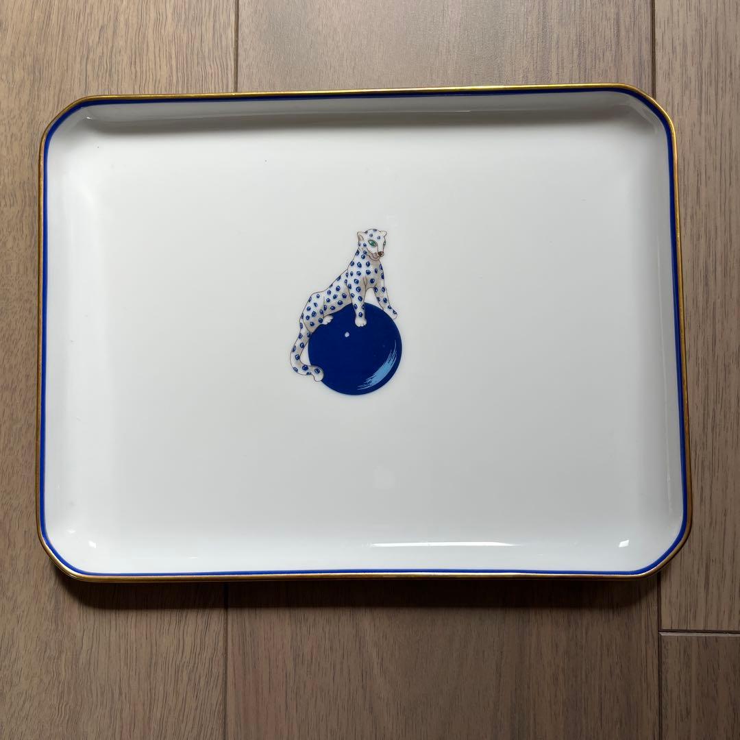 カルティエ　LIMOGES パンテール　陶器トレイ