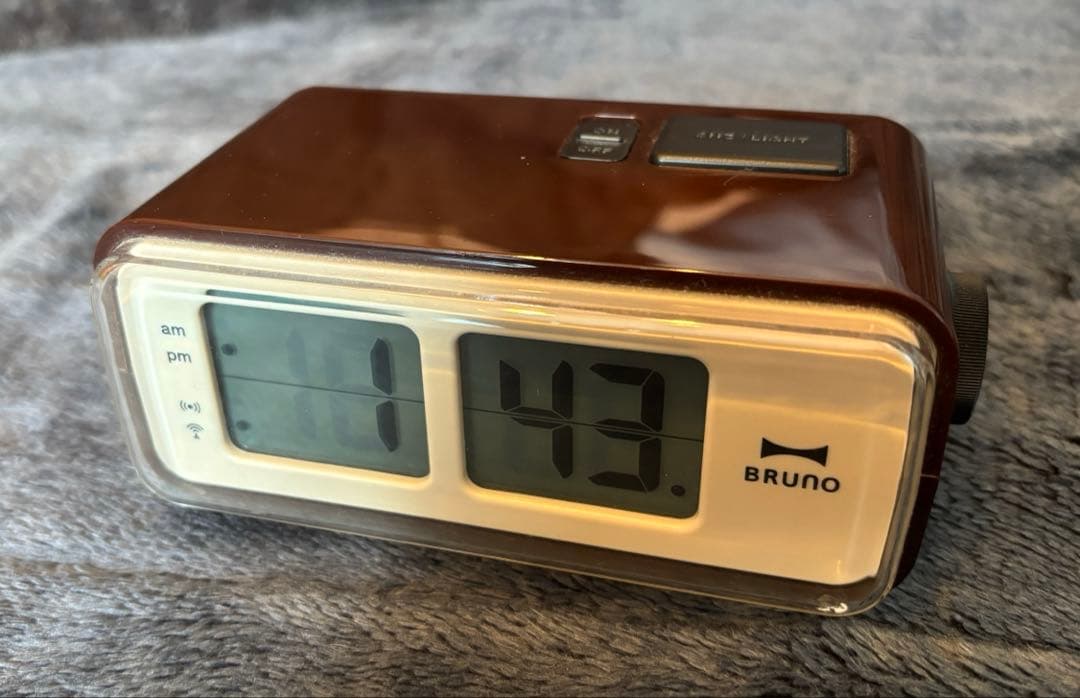 BRUNO 目覚まし時計 茶色 廃盤品