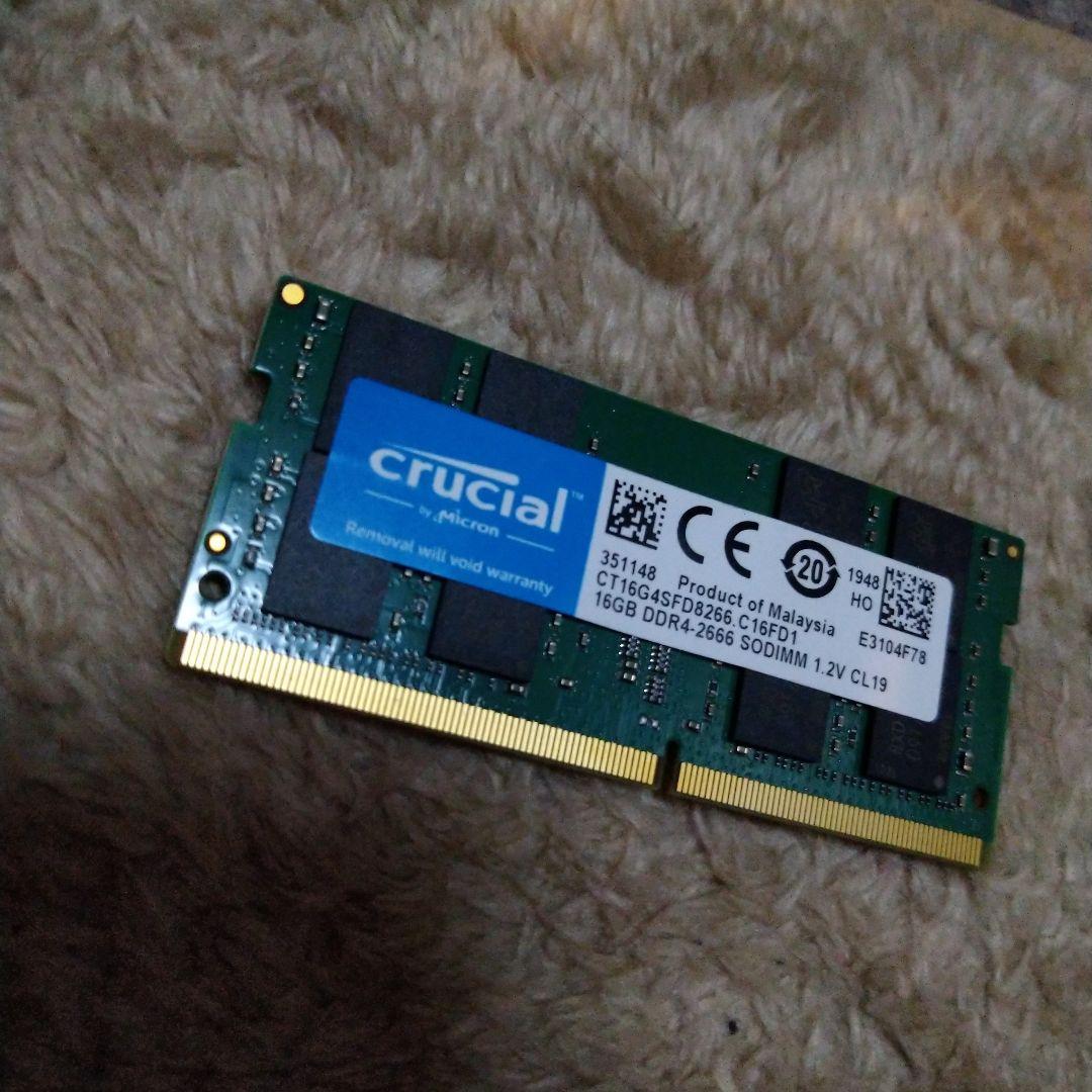 メモリー Crucial/Panram 16GB DDR4 2666 SO-DIMM