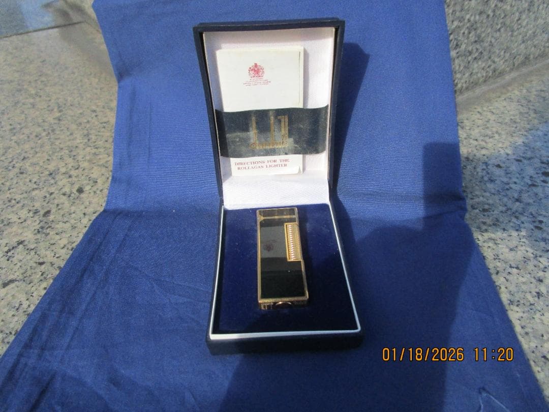 ダンヒル　ガスライター　箱・説明書あり　発火未確認　程度は良さそうです。