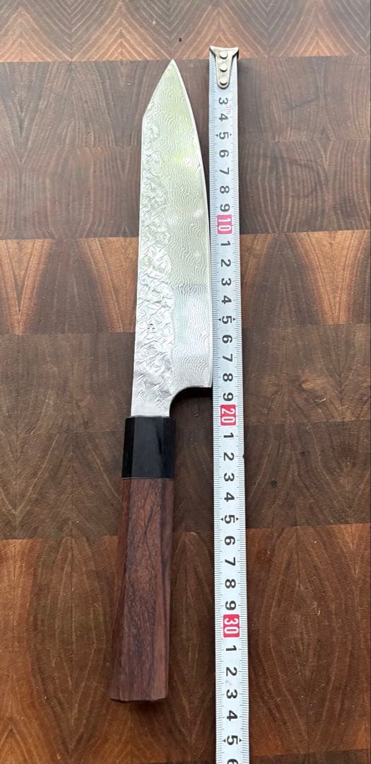 二唐刃物　SPG STRIX 切付　牛刀　200mm 包丁槌目　ダマスカス