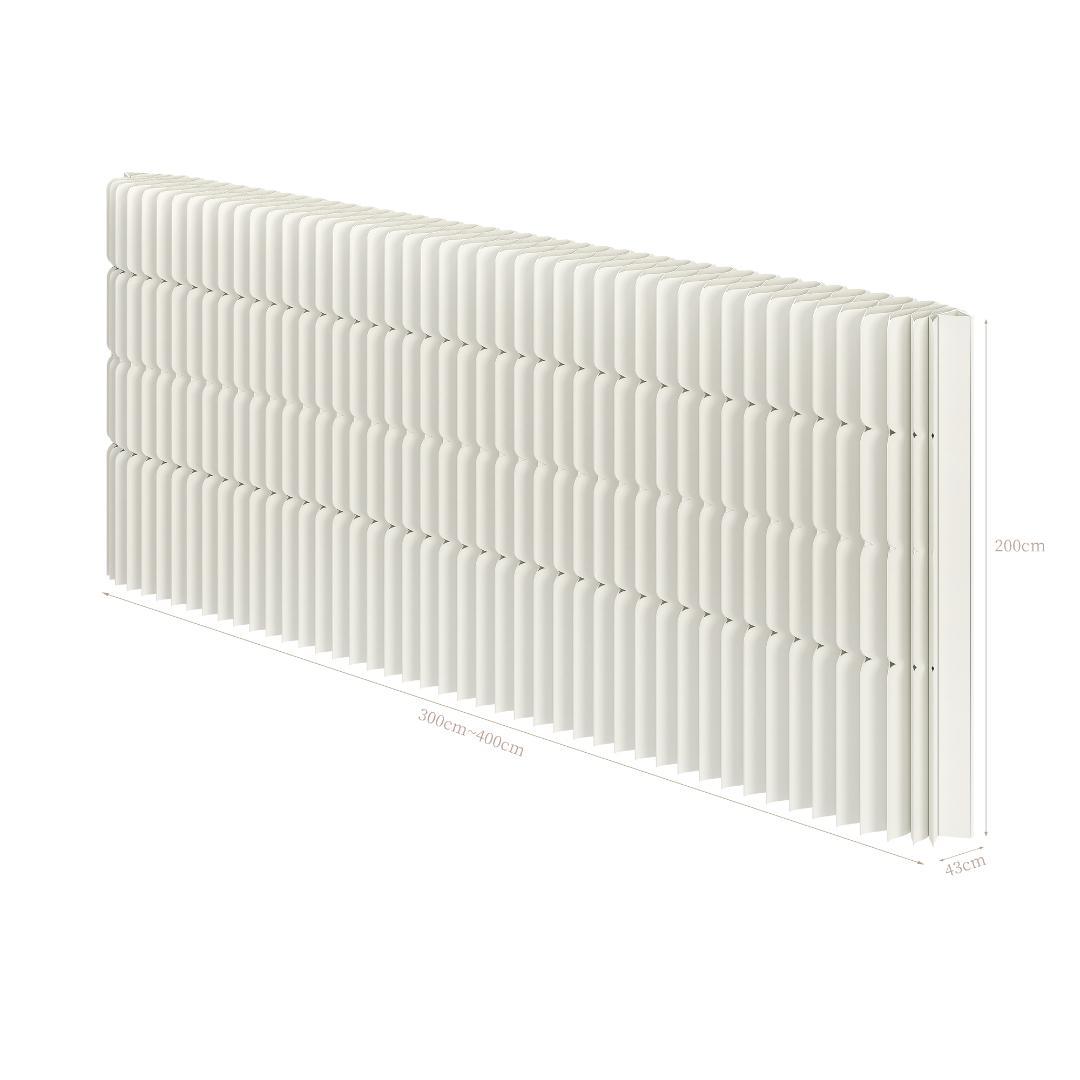 パーテーション間仕切り高さ2.4ｍ長さ3ｍ-4ｍ組立不要目隠し折りたたみ軽量