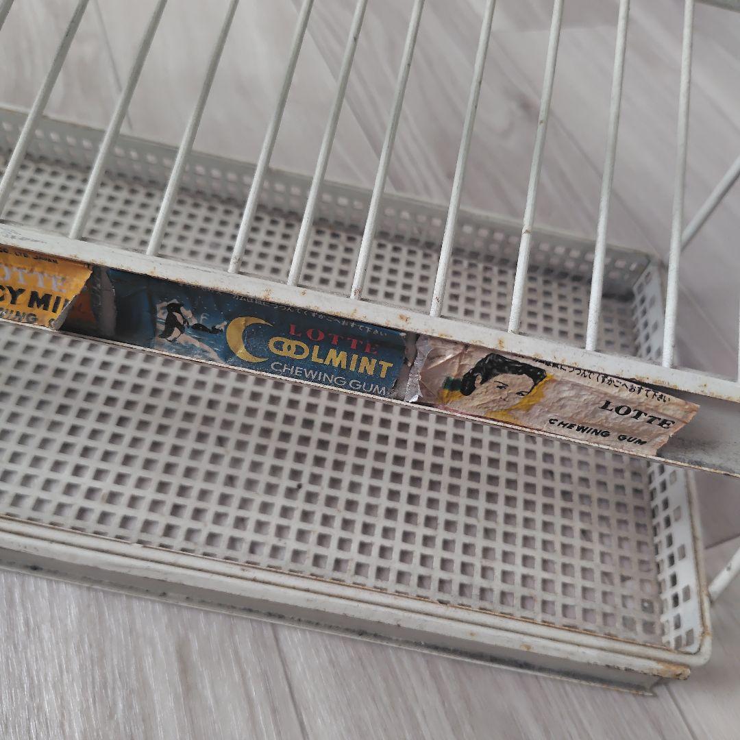 LOTTE 陳列スタンド 3段 ホワイト　昭和レトロ