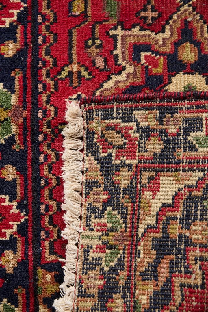 ヴィンテージラグ　ペルシャ絨毯　ハマダン産（94×60cm）赤　紺　緑　白　青