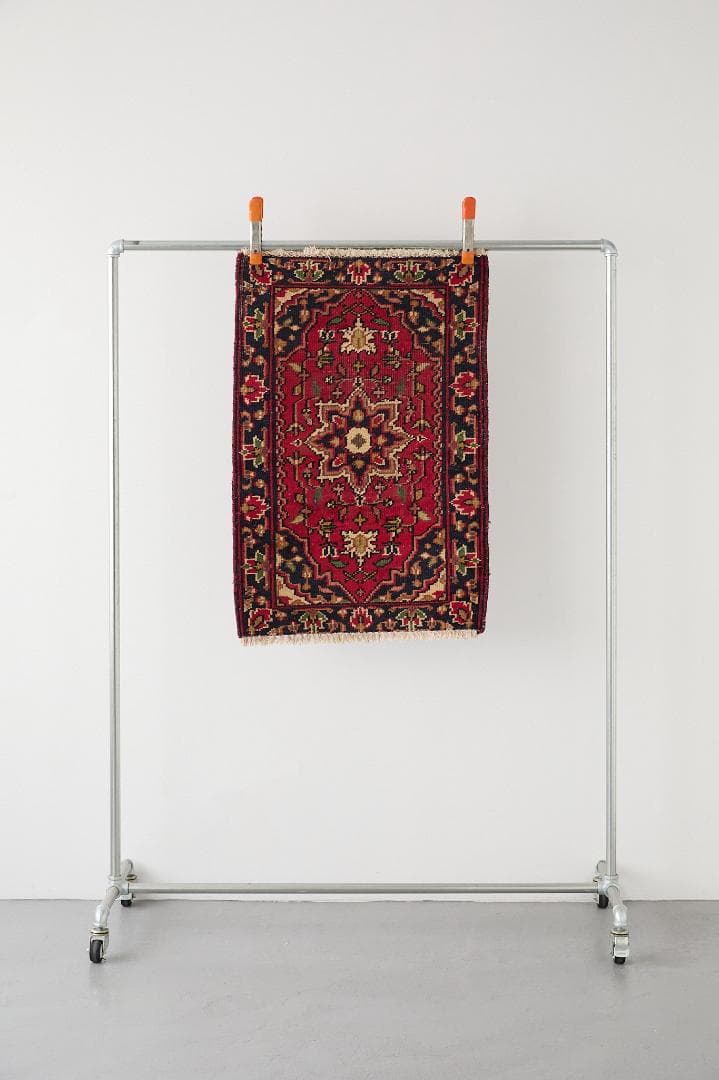 ヴィンテージラグ　ペルシャ絨毯　ハマダン産（94×60cm）赤　紺　緑　白　青