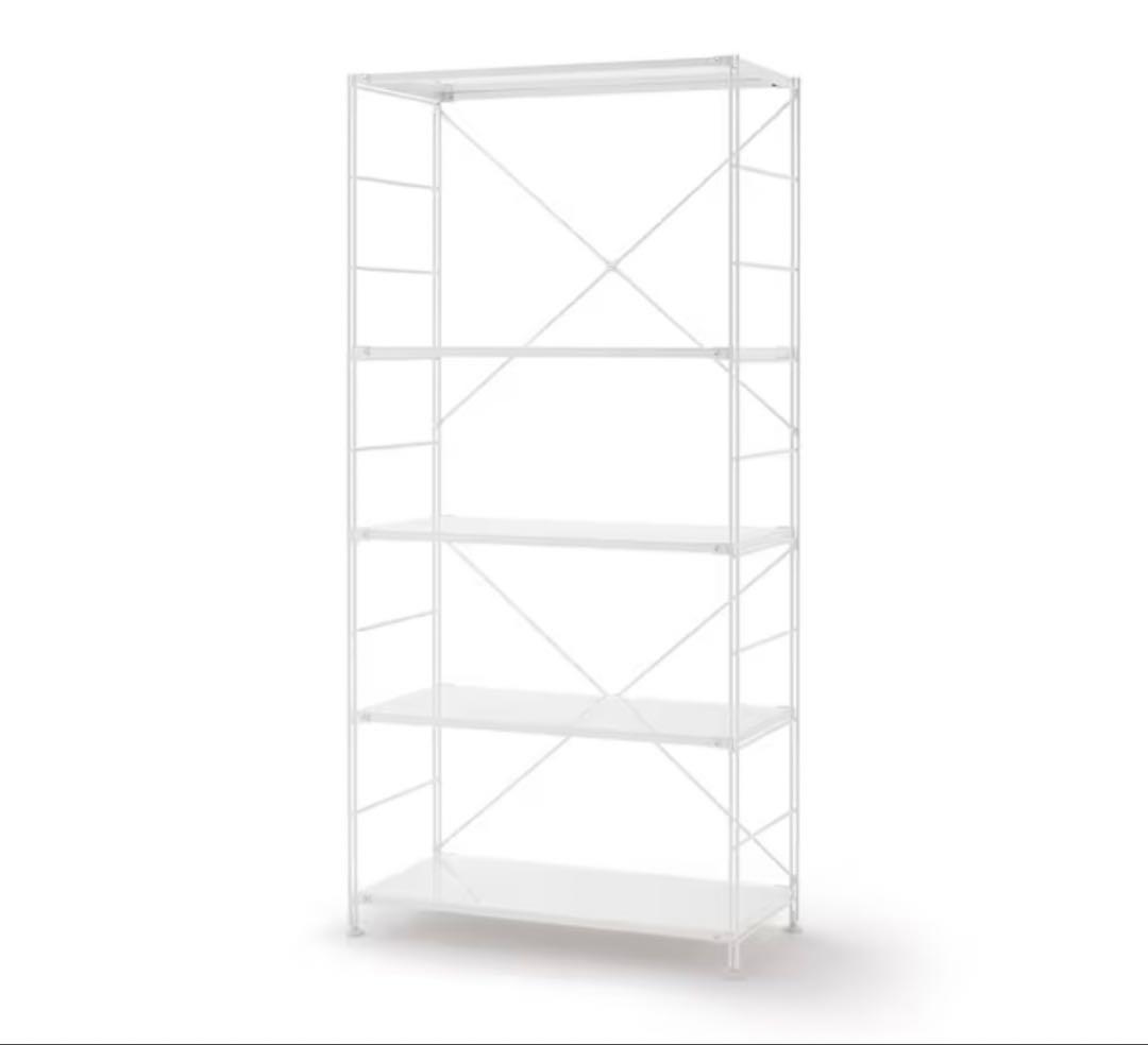 無印良品　スチールユニットシェルフ 大　ライトグレー 引き出し