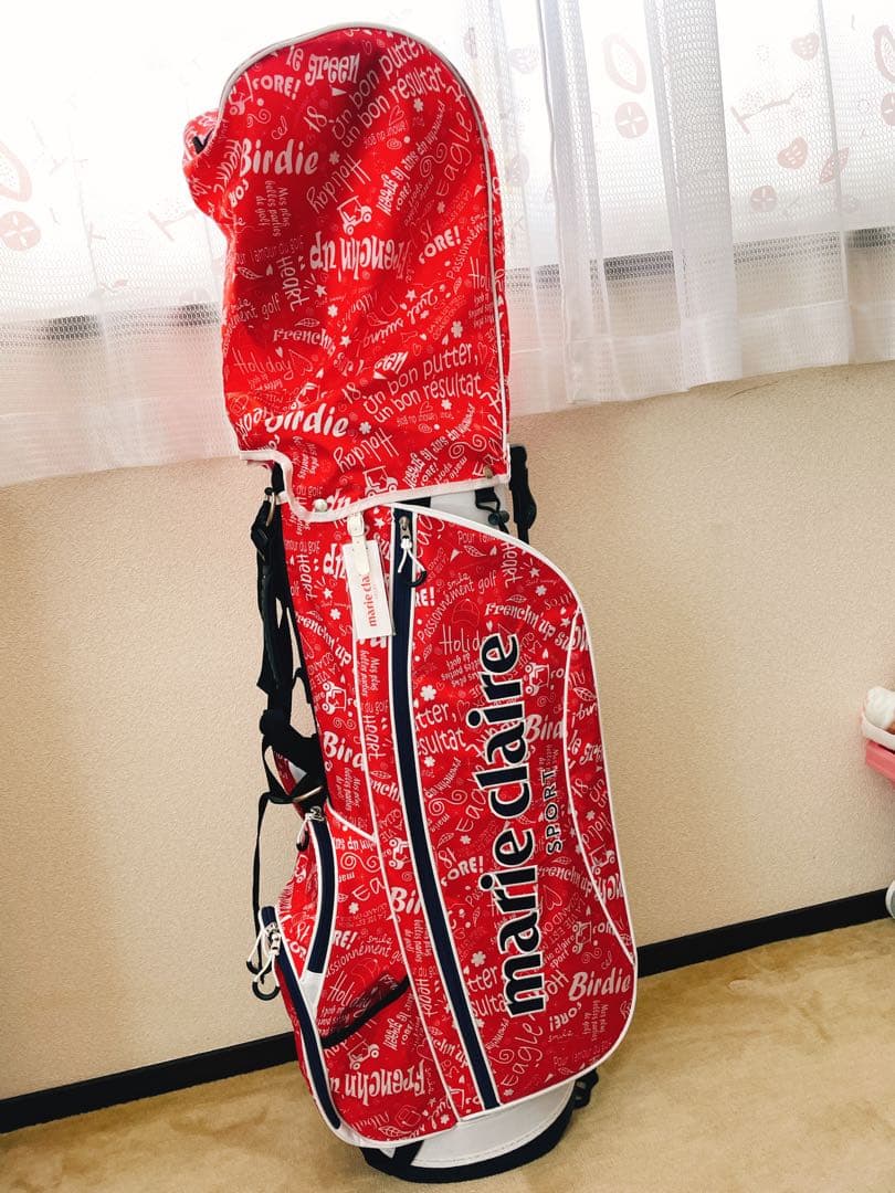 marie claire ゴルフバッグ 赤（値下げします