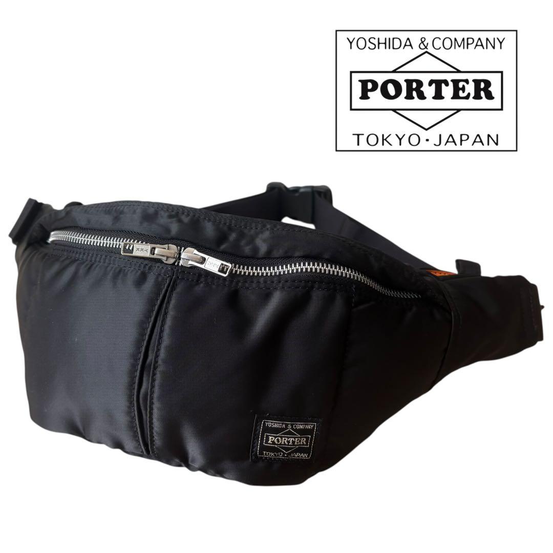 美品✨PORTER タンカー ボディバッグ ウエストバッグ ブラック ポーター
