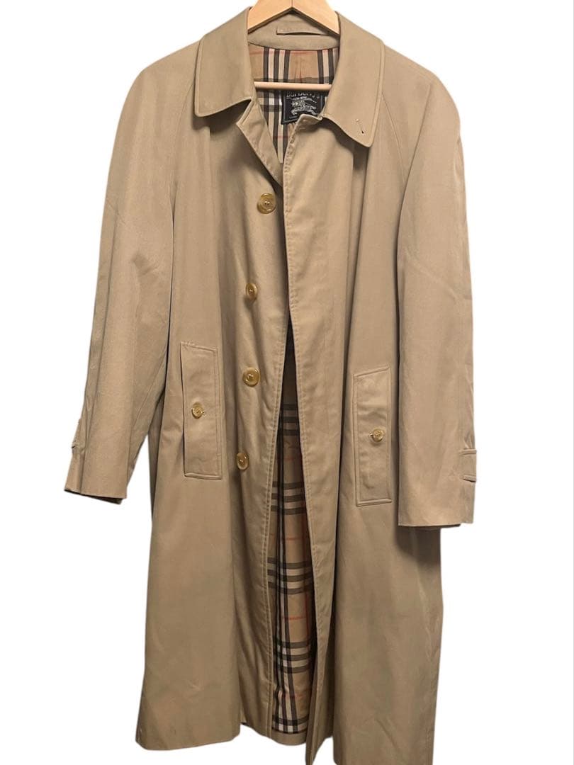 【Burberrys 】ステンカラーコート 英国製　ベージュLLサイズ