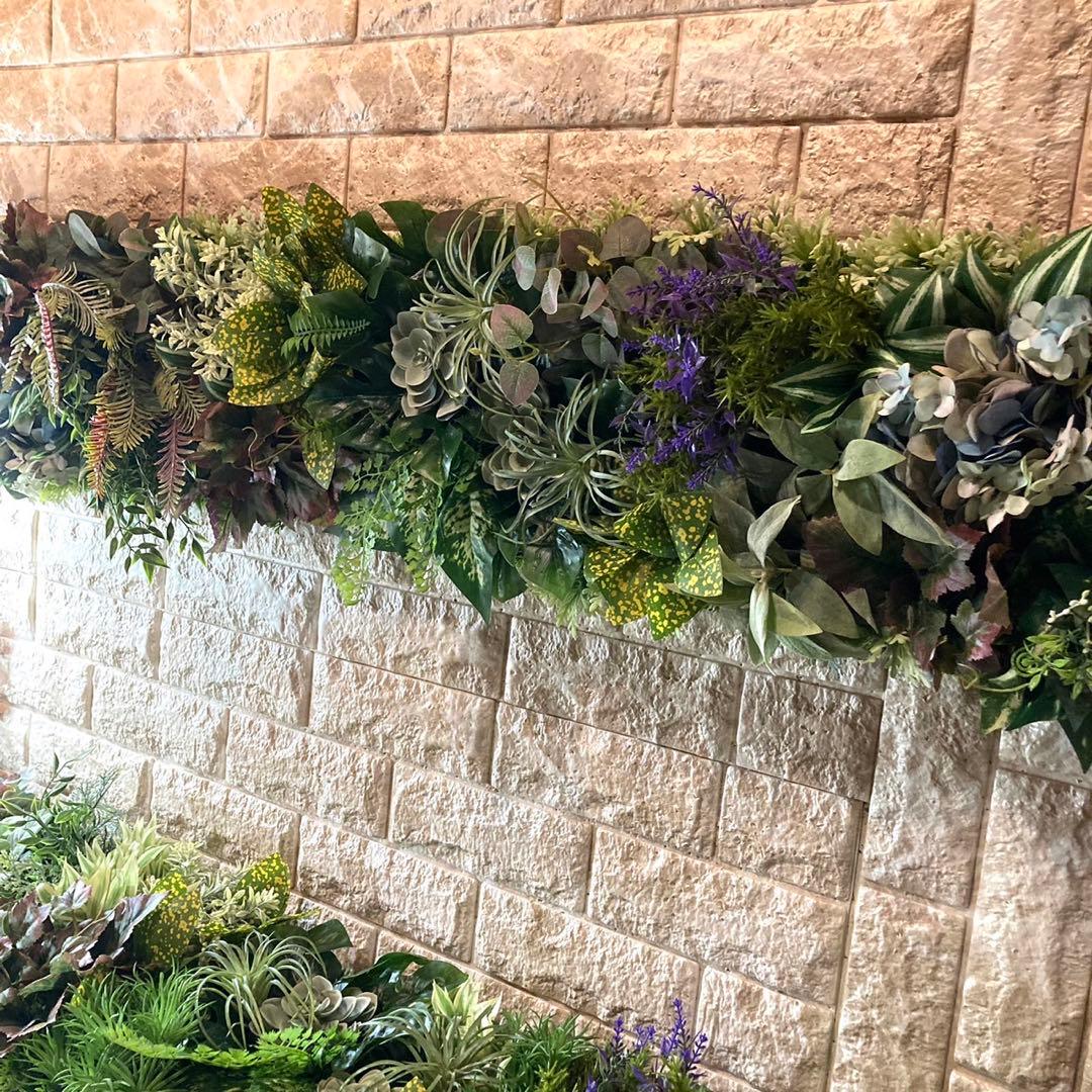 光触媒　人工観葉植物　ウォールグリーン　フェイクグリーン　壁掛け1220×3