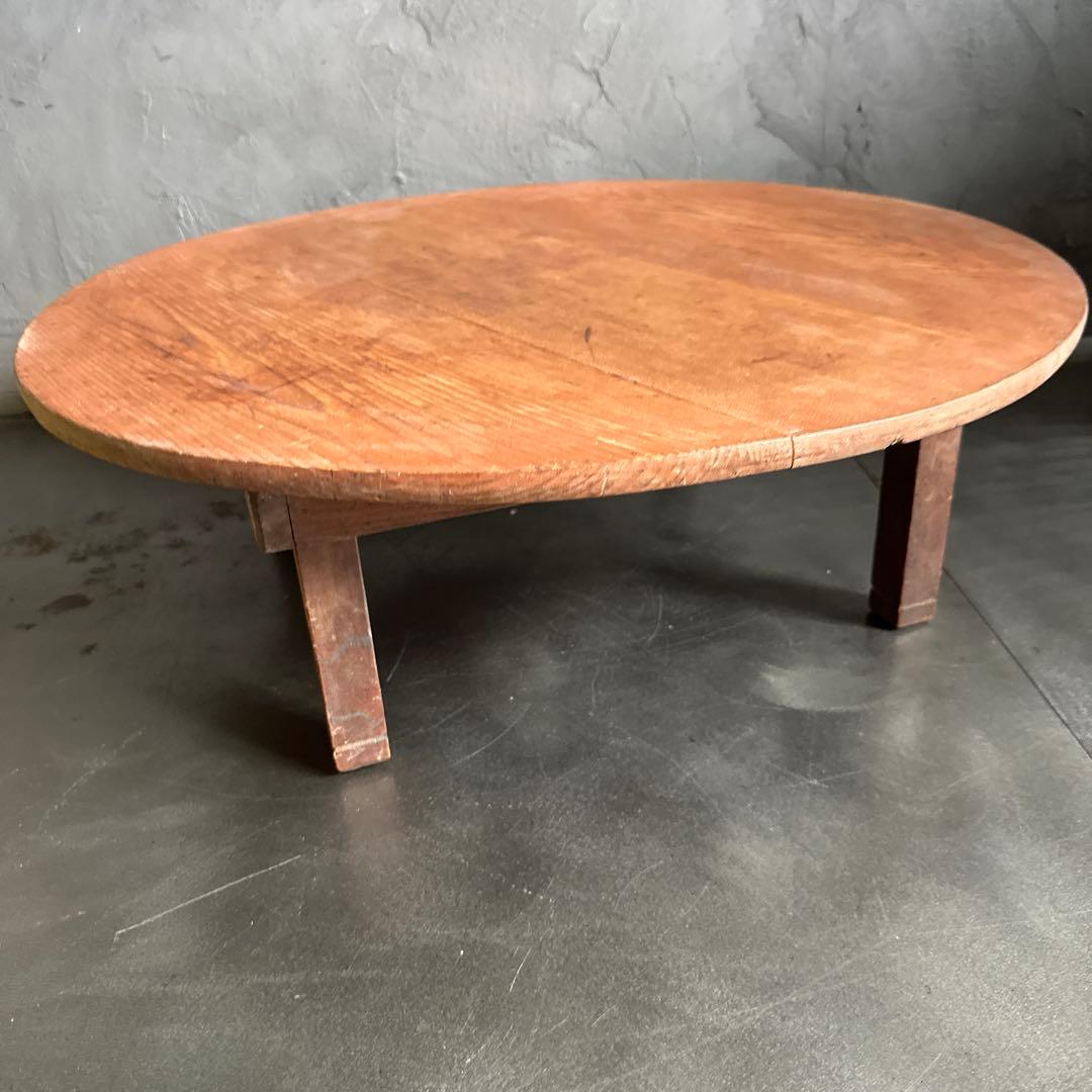 瞬間的お値下げ‼️ちゃぶ台　ラウンド木製テーブル