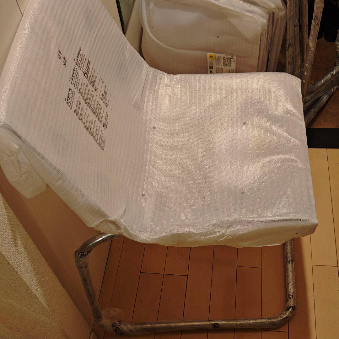 新品未使用IKEA トービアスTOBIAS チェア透明椅子クロムメッキ即日発送