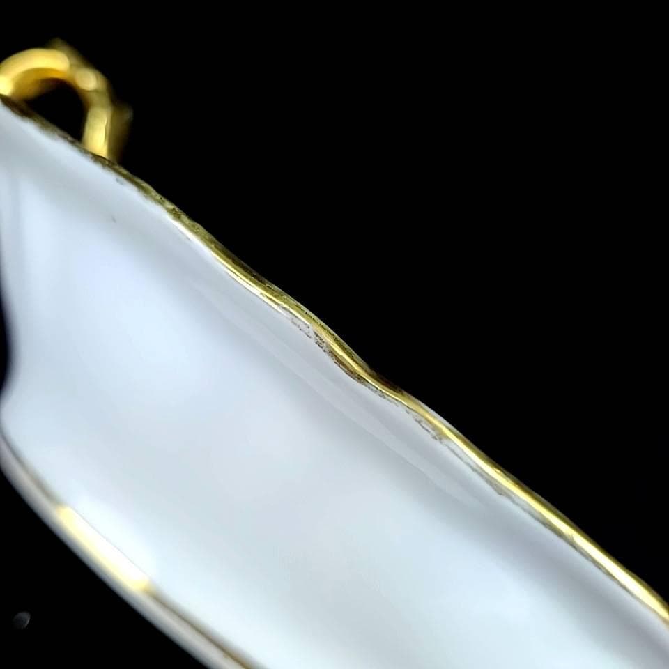 ▽美品▽オールドノリタケ 手付皿　深皿 RCマーク 金彩盛上　金盛花紋