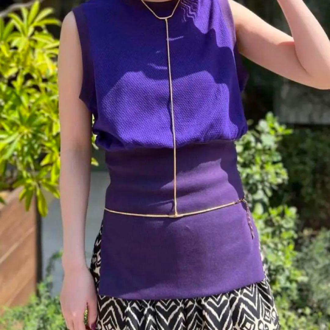 FUMIE=TANAKA コットンメッシュタンクトップ