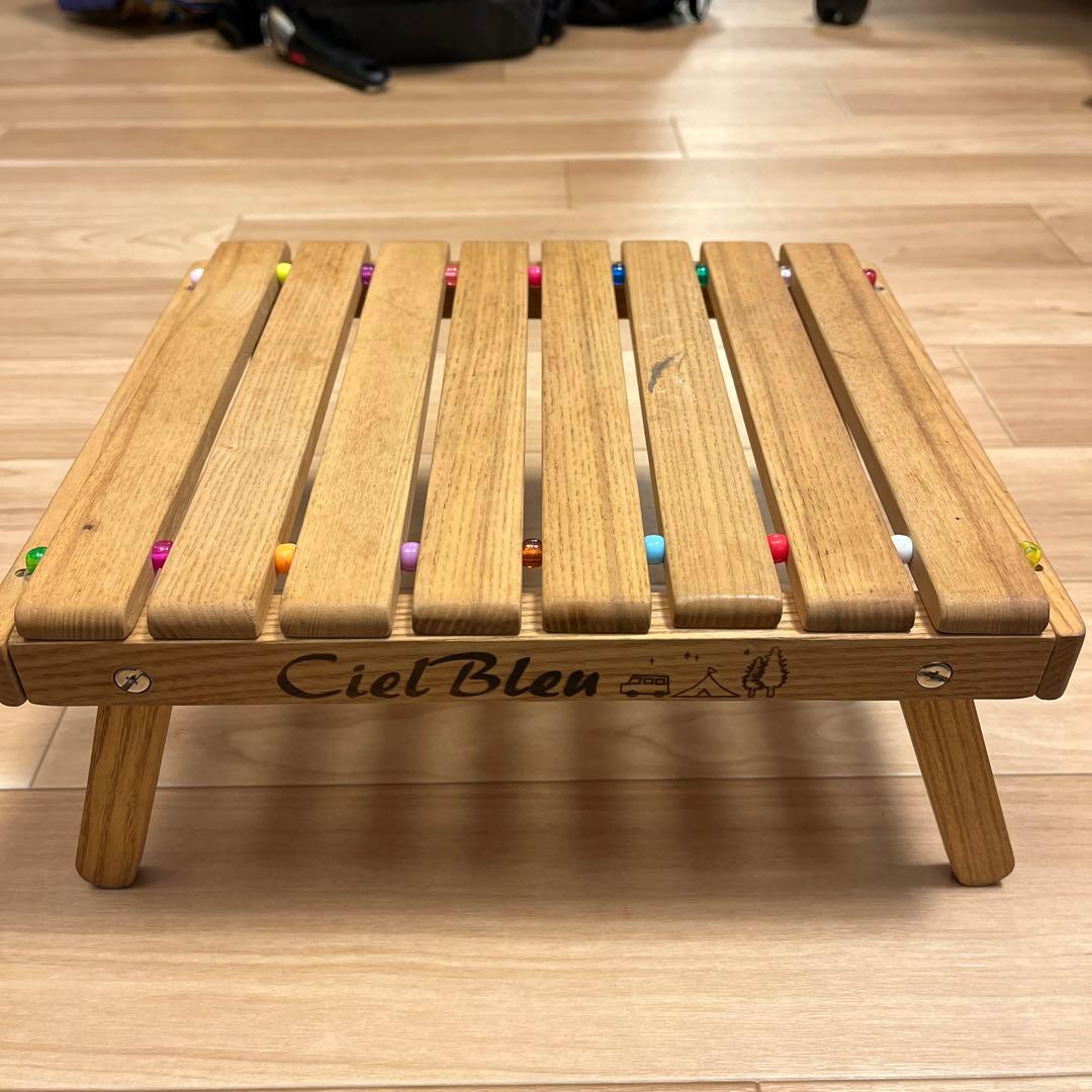 1 シエルブルー　テーブル　ミニテーブル　ロールトップテーブル