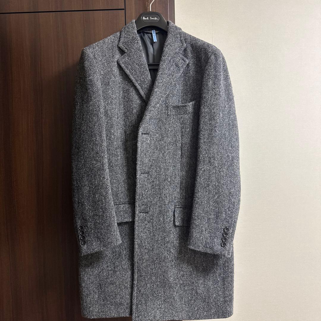 ハリスツイード　チェスターコート　L