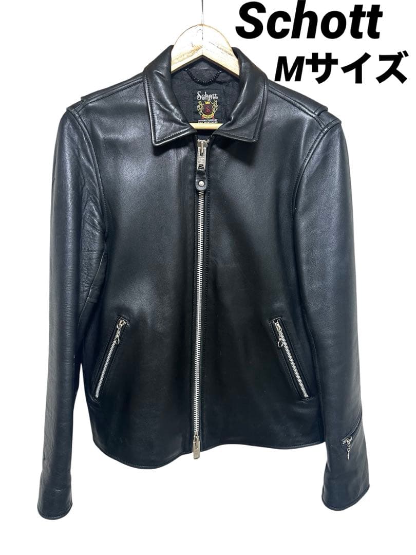 schott nano universe別注　シングルライダースジャケット