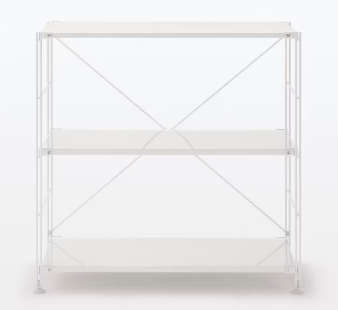 新品送料込み❣️無印良品スチールユニットシェルフ・スチール棚セット・ワイド・小