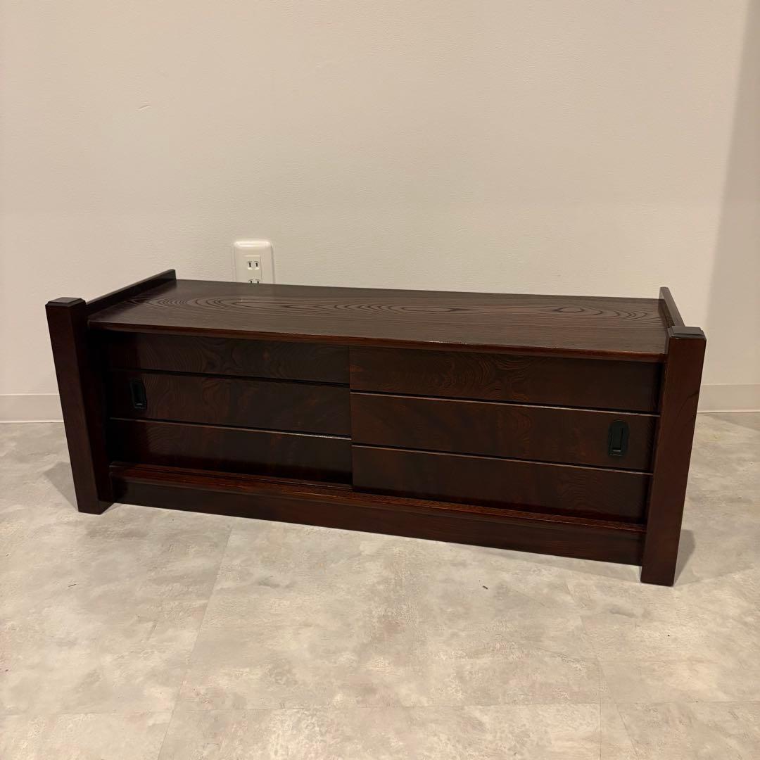 天然木　無垢材　民芸家具　民芸ローボード　置き床　飾り台　飾台