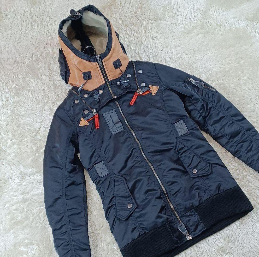 AVIREX アヴィレックス 牛革フード付き 2way フライトジャケット