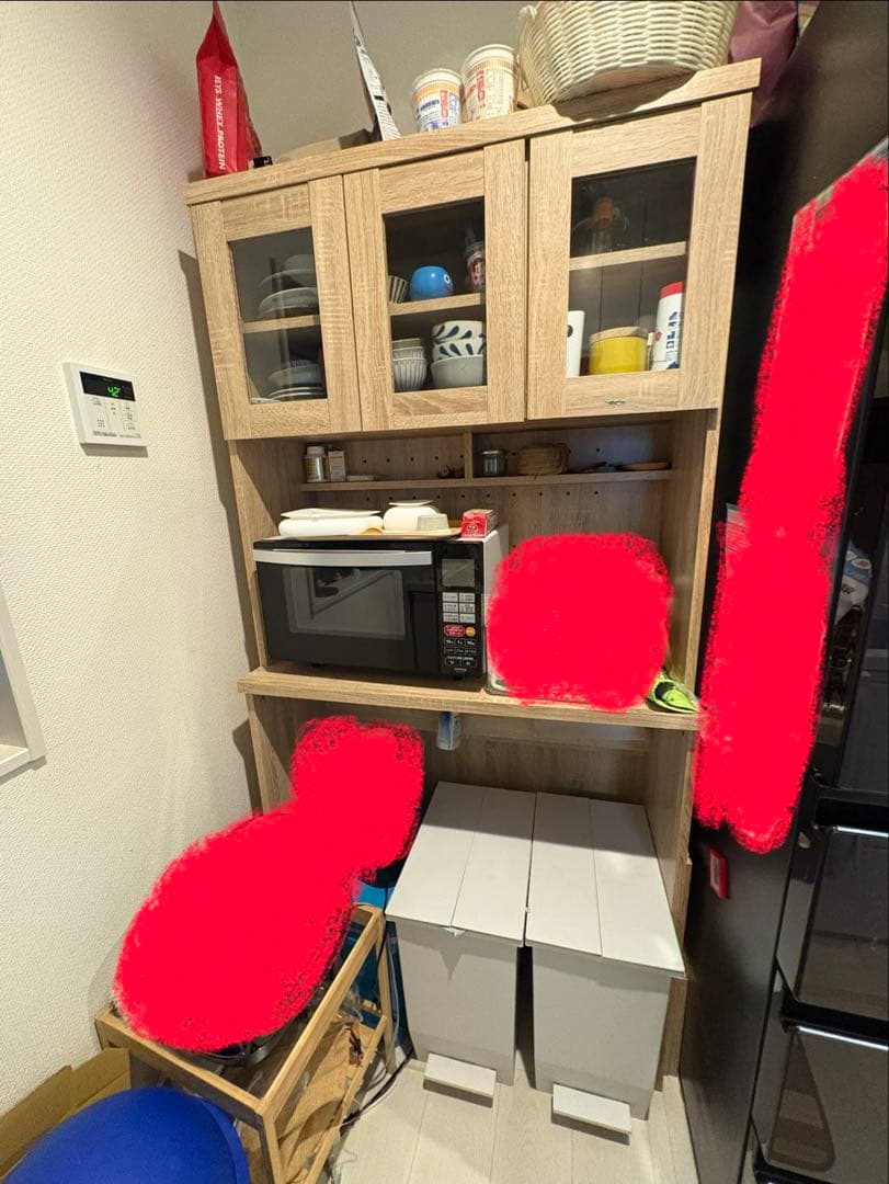 【解体して発送】LOWYA 食器棚