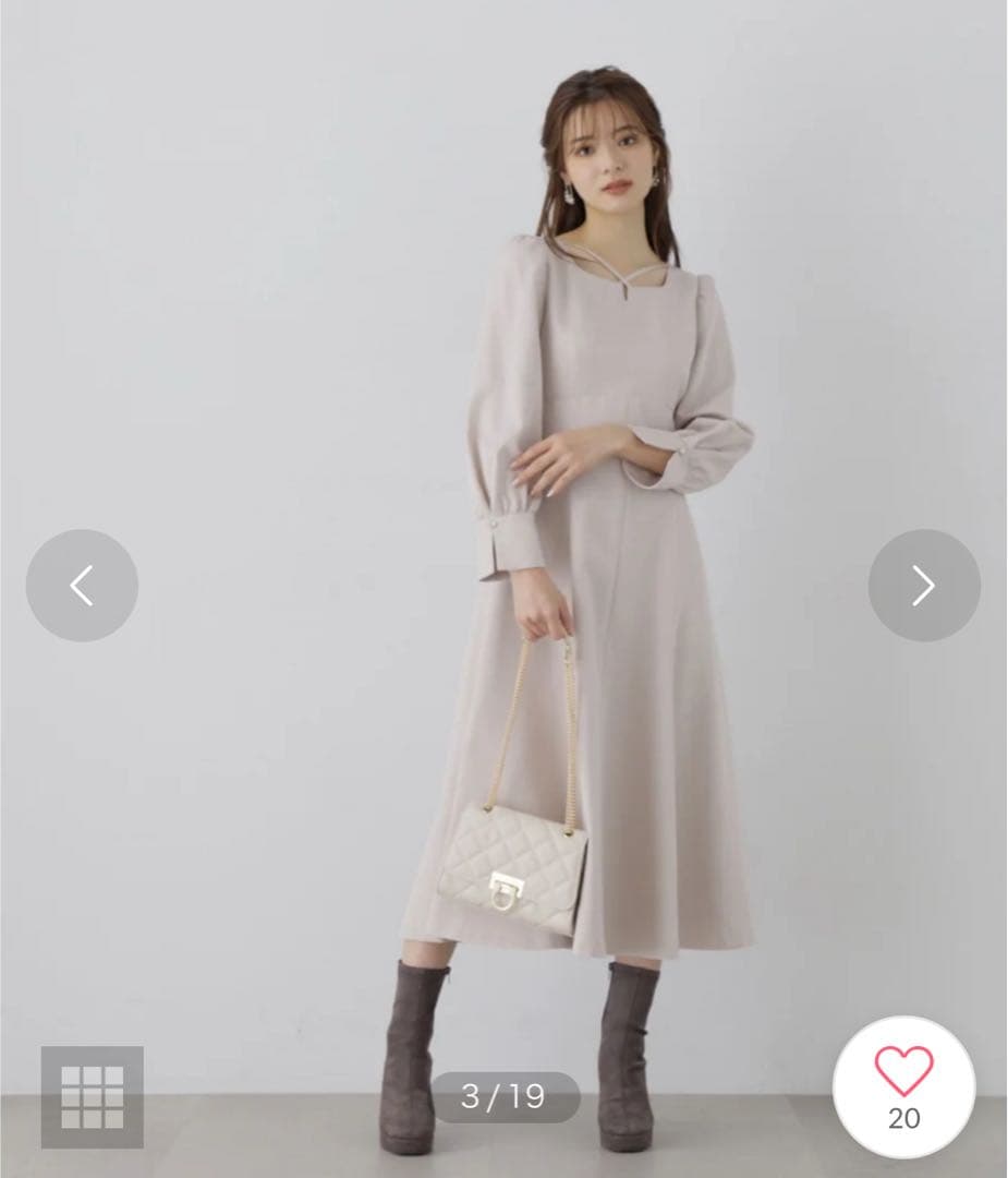 PROPORTION BODY DRESSINGデコルテストラップワンピースM