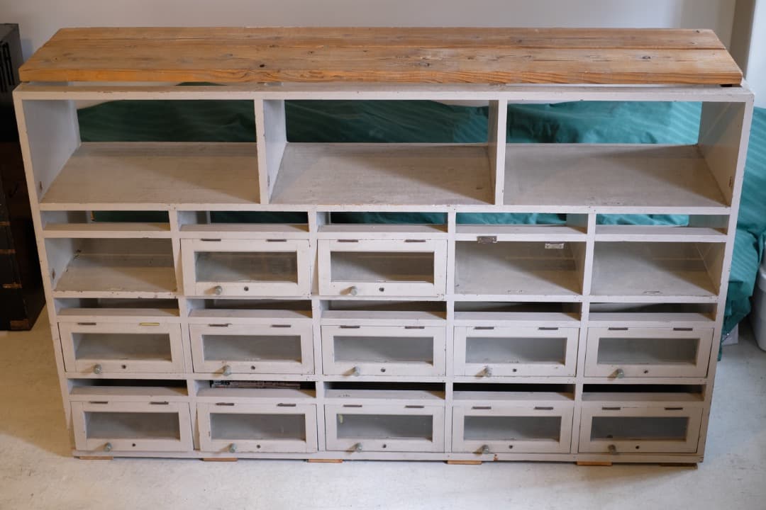 オープンシェルフ ４段 ヴィンテージ 無垢 特注品