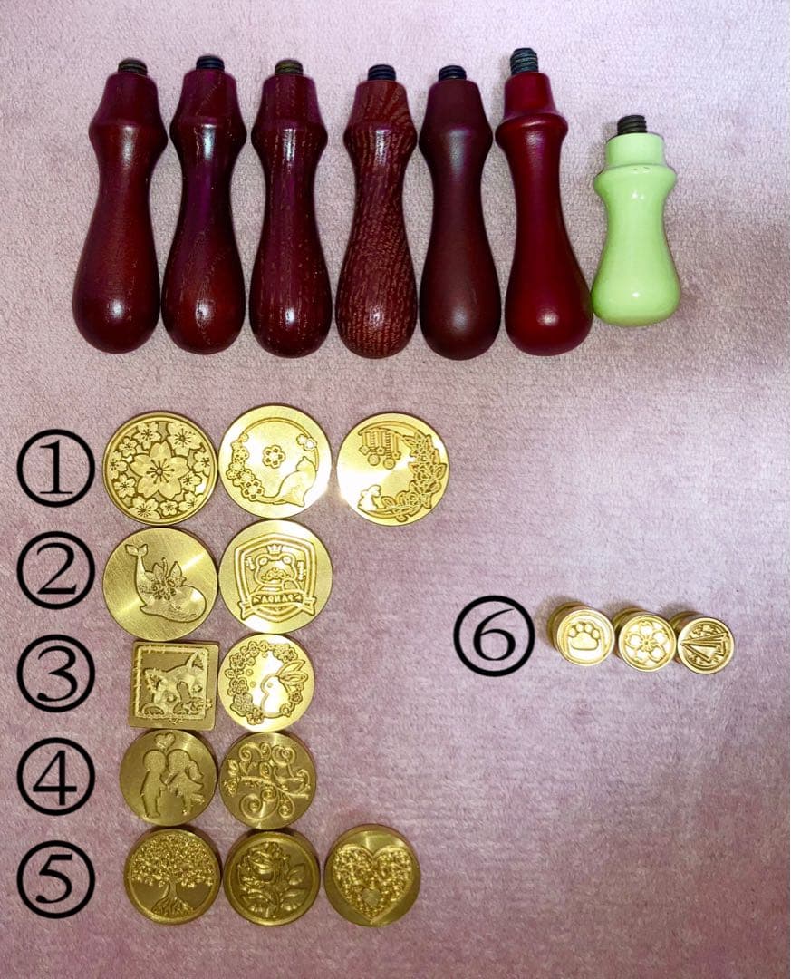 【最終値下げ】　シーリングスタンプ　ヘッド　ハンドル　セット