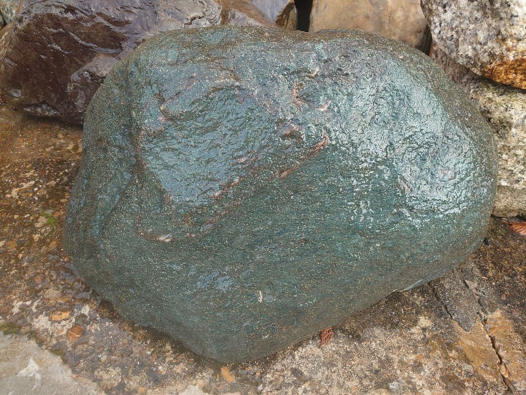 青石 庭石 約120kg 鑑賞石 坪庭 天然石 庭園