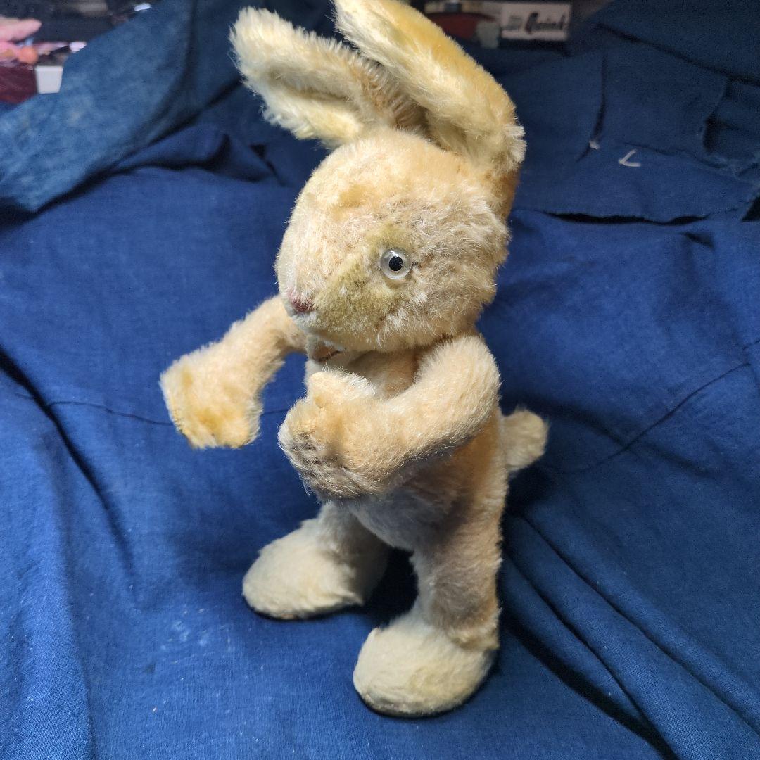 古いウサギのぬいぐるみ。ゾッティタイプ。ドイツ、英国