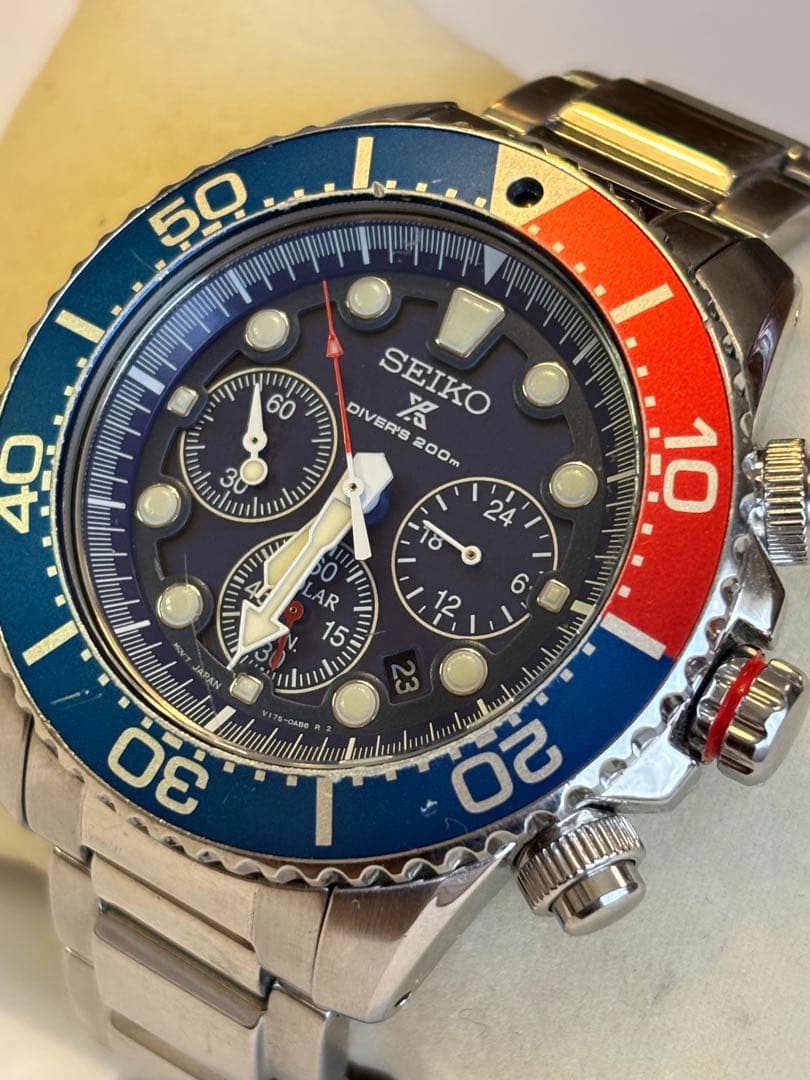 【稼動美品】SEIKO ダイバーズ 200m クロノグラフ セイコー メンズ