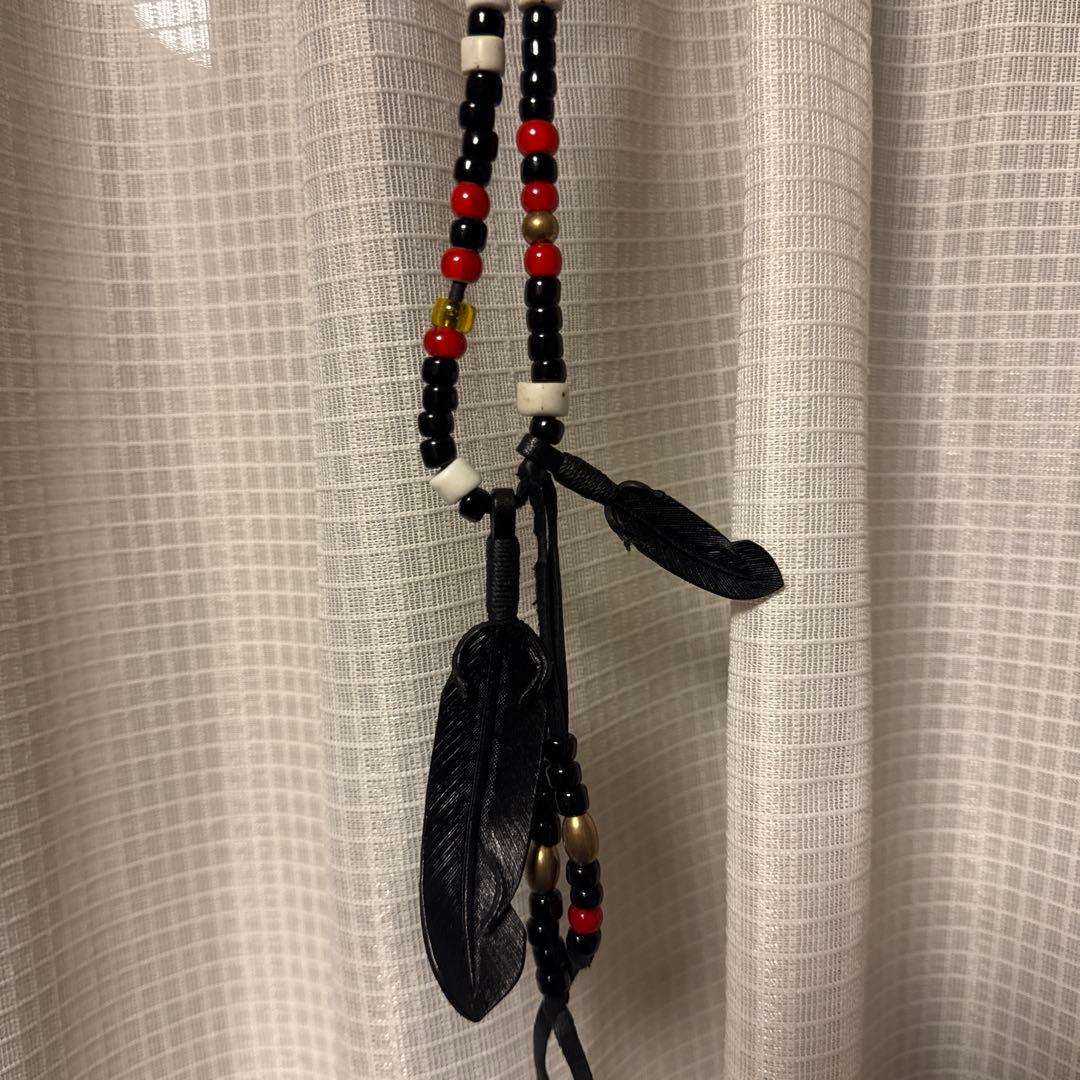 Rooster King & Co. フェザーネックレス ホワイトハーツ