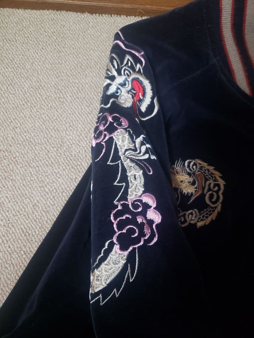 希少 ヒューストン リバーシブル スカジャン 別珍 ベロア　HOUSTON