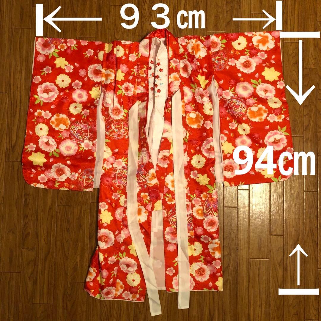 子供用　着物　セット　女の子用　七五三　記念日　撮影用　赤