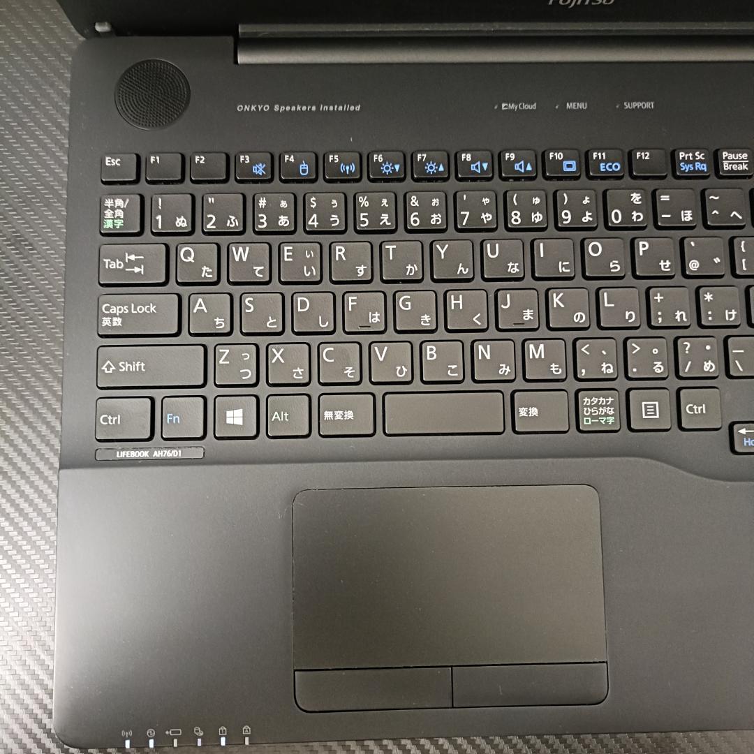 ノートPC Windows11 Ryzen7 SSD メモリ8GB 富士通 黒