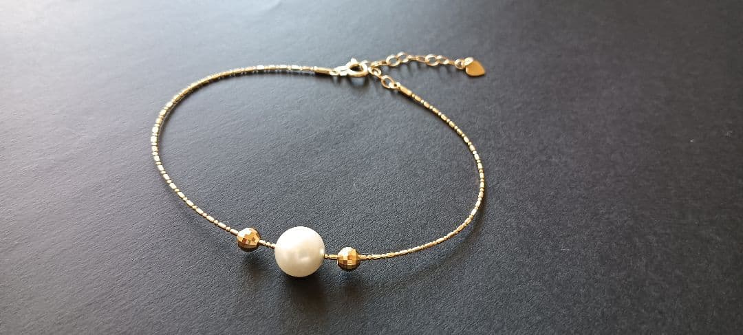 ゴールド パール ビーズ ブレスレット　金　K18 本真珠　鳥羽水族館　金製品