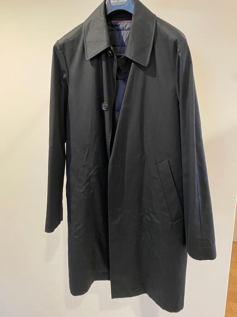 ポールスミス　ステンカラー　コート　ライナー　付き　ブラック　Lサイズ