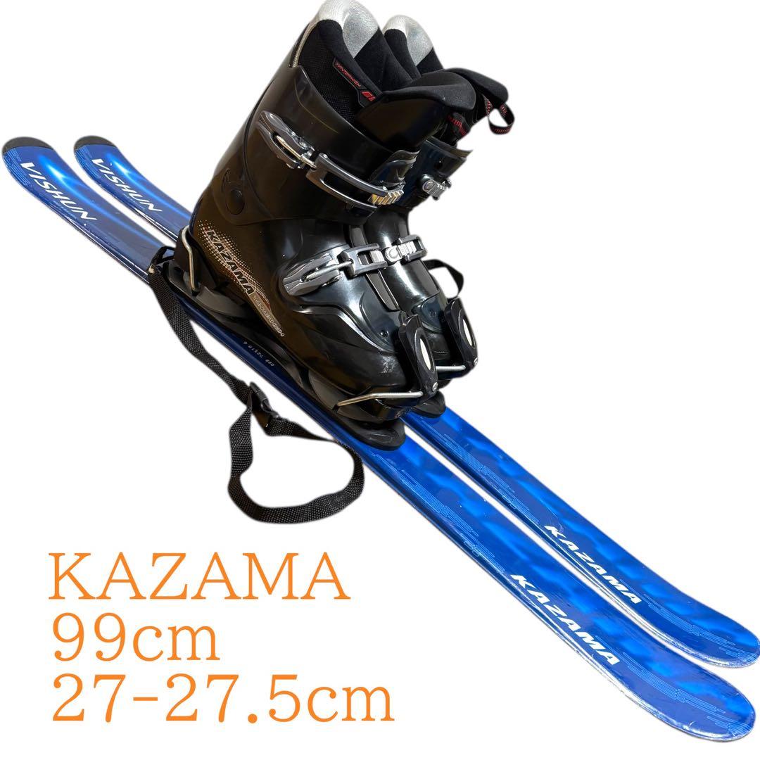 メンズ　ショートスキー　ファンスキーセット　KAZAMA 27-27.5cm