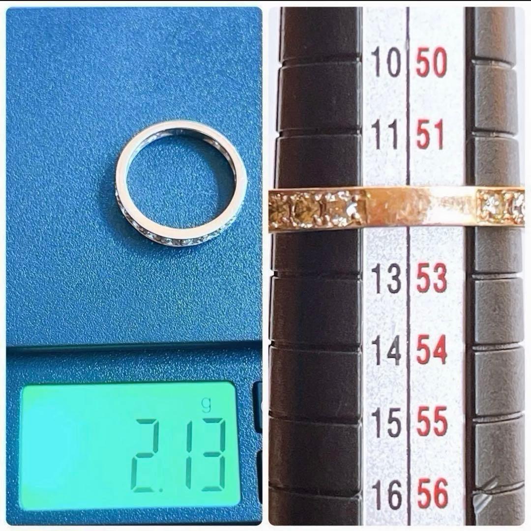 【1217】 K18PG 天然ダイヤモンド 1ct エタニティ 11.5〜12号