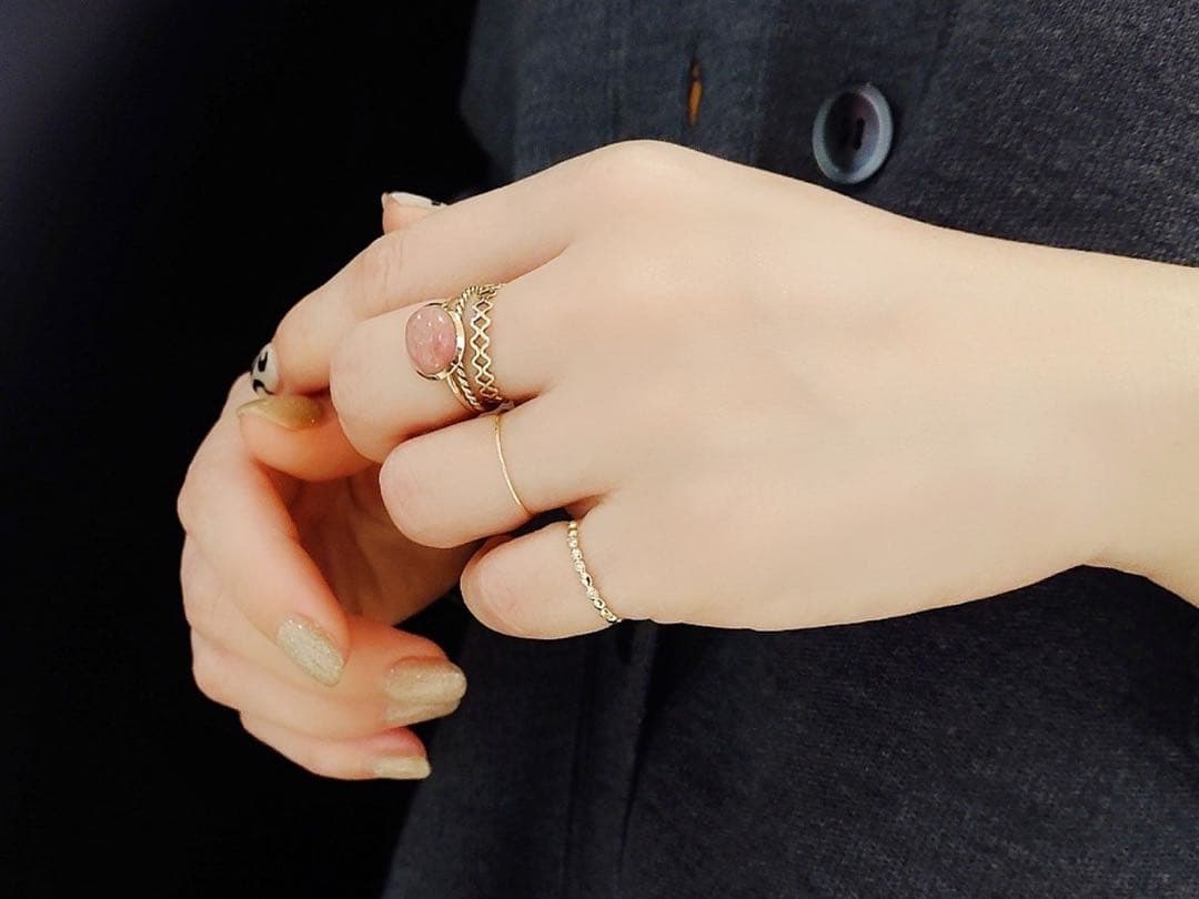 cuicui サンストーン リング K10