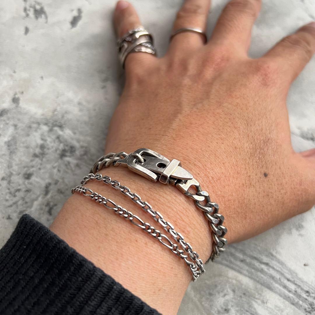 ヴィンテージ VINTAGE ベルト デザイン 喜平チェーン ブレスレット