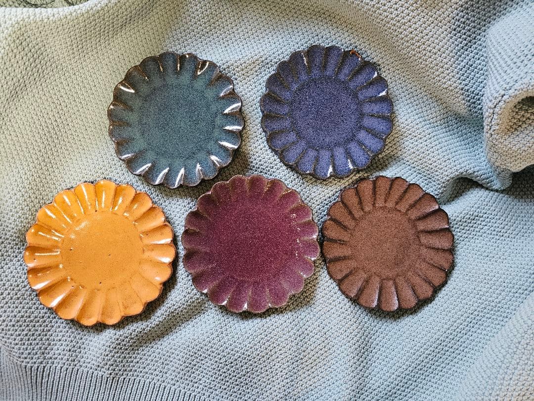 小澤基晴 輪花皿 ４寸 ５枚セット