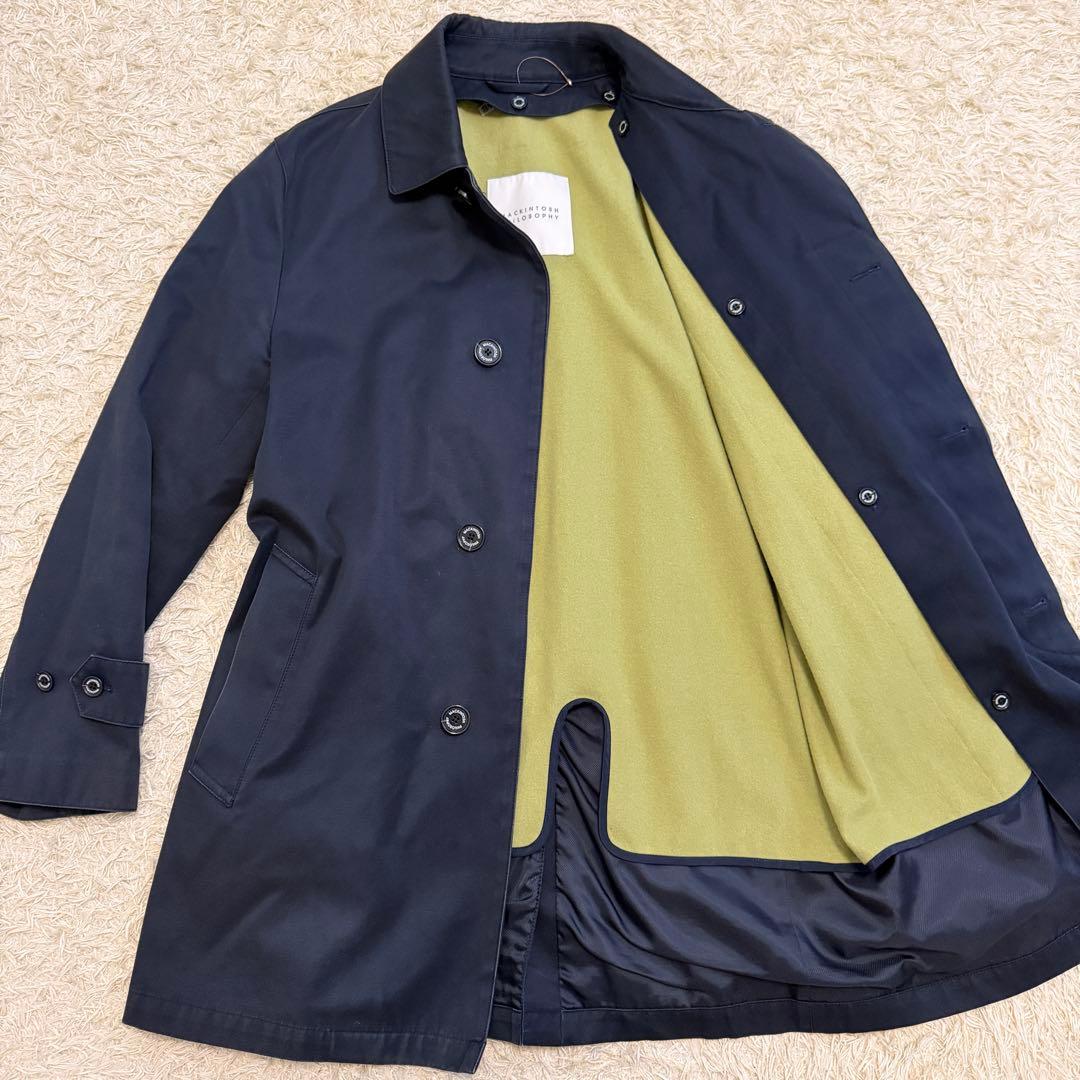 マッキントッシュ　ネイビー　ステンカラーコート　ライナー付き　40サイズ　メンズ