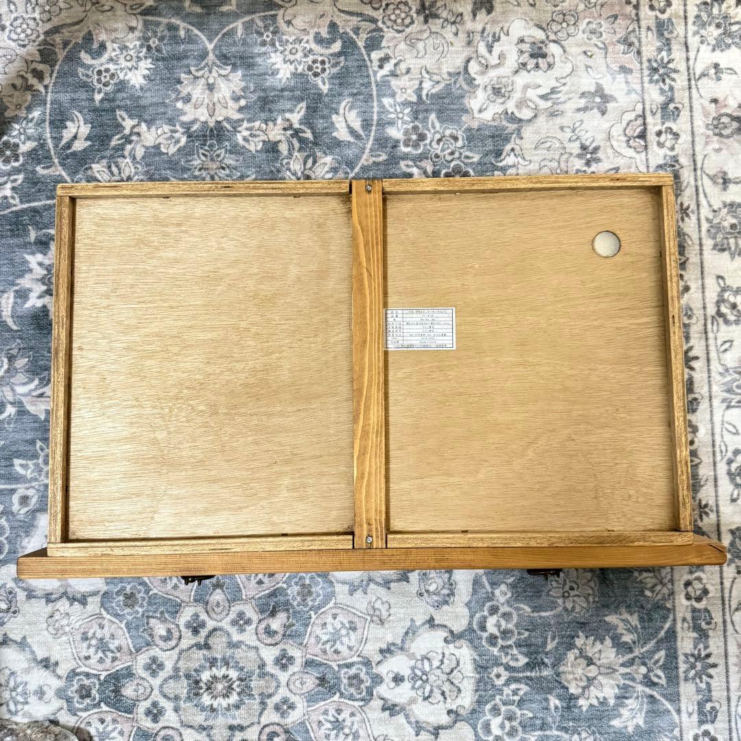 木製ガラス天板 長方形ローテーブル　ナチュラル ヴィンテージアンティーク